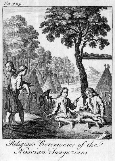 Cérémonies religieuses des Tunguzians Nisovian, vers 1748 - Unbekannt
