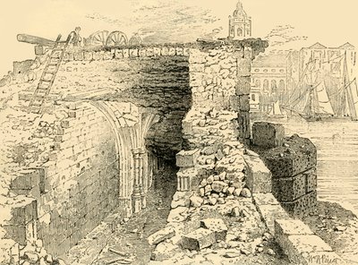 Vestiges de la chapelle de Saint-Thomas, vieux pont de Londres, vers 1872 - Unbekannt