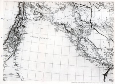 Carte de Rennell du désert syrien, datée de 1809, publiée en 1831, 1937 - Unbekannt
