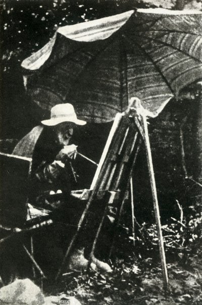 Renoir peignant en plein air, vers 1910, 1947 - Unbekannt