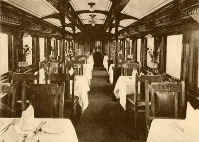 Voiture-restaurant sur un train longue distance, chemins de fer sud-africains, 1930 - Unbekannt