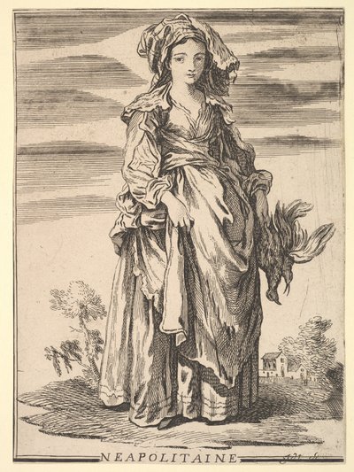 Copie inversée de Neapolitaine, du Recueil de diverses figures étrangères Inventée..., 18ème siècle - Unbekannt