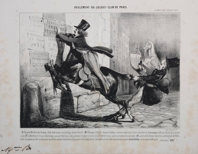 Règlement du Jockey Club de Paris: Chaque membre du Jockey Club doit avoir un Jockey..., 1800s - Unbekannt