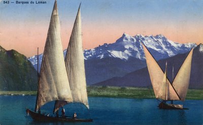 Rhône-Alpes, Haute-Savoie (74) : bateaux sur le lac Léman - Unbekannt
