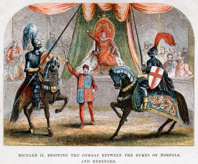 Richard II arrêtant le combat entre les ducs de Norfolk et Hereford, 1398 - Unbekannt