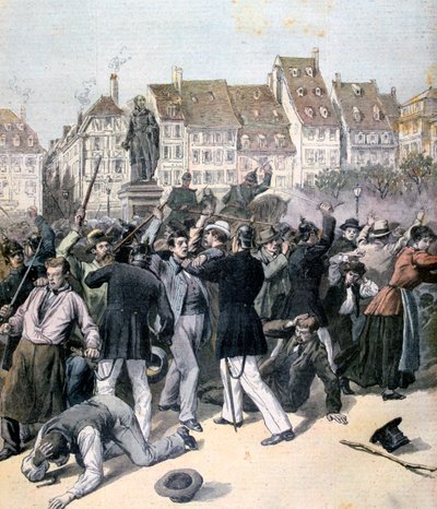 Émeutes sur la Place Kléber, Strasbourg, 1893 - Unbekannt