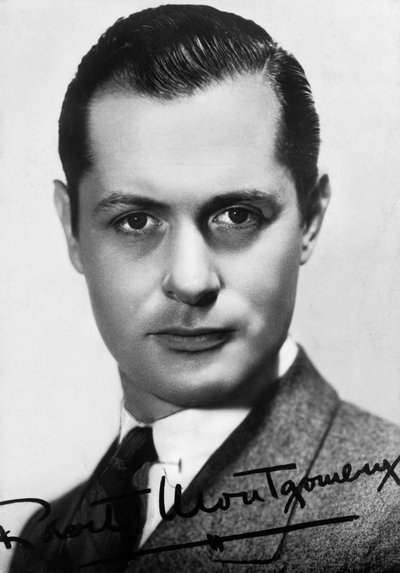 Robert Montgomery 1904-1981, acteur et réalisateur américain, vers les années 1930-1940. Photographie signée - Unbekannt
