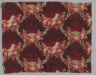 Textile en coton imprimé au rouleau, 19ème siècle - Unbekannt