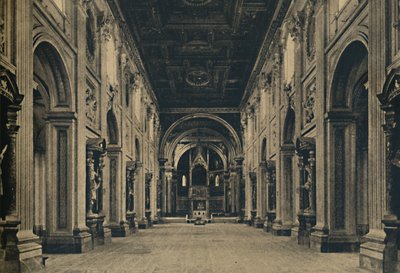 Rome - Nef principale de la Basilique Saint-Jean-de-Latran Borromini, arch. 1650, 1910 - Unbekannt