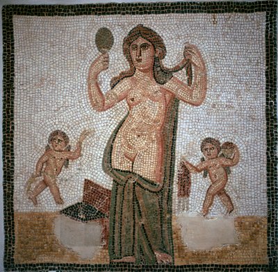 Mosaïque romaine montrant la toilette de Vénus, 3ème siècle - Unbekannt