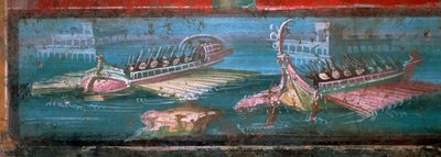 Peinture murale romaine de navires transportant des soldats - Unbekannt
