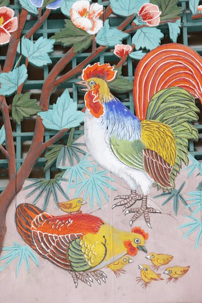 Coq, poule et poussins, Séoul, Corée du Sud - Unbekannt