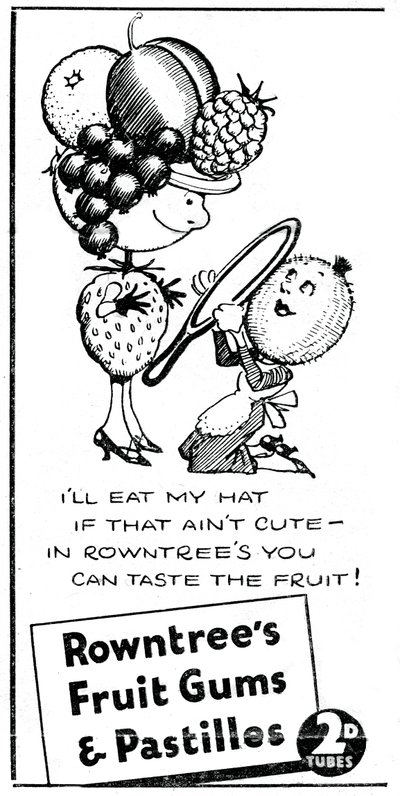 Bonbons et pastilles aux fruits de Rowntree, 1938 - Unbekannt