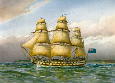 Navire de guerre de la Royal Navy, c1760 c1890-c1893 - Unbekannt