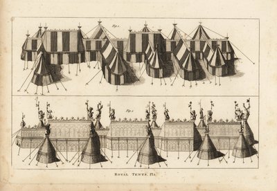 Tentes royales dressées pour la rencontre du roi Henri VIII et du roi François Ier de France près d