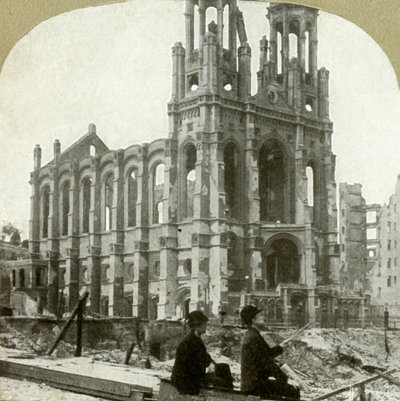 Ruines de la synagogue juive sur Sutter St., a résisté aux grands tremblements de terre de 1865 et 1868, 1906 - Unbekannt