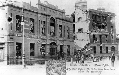 Ruines du quartier général des rebelles, soulèvement anti-anglais irlandais, Dublin, mai 1916 - Unbekannt