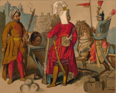 Strelitzi russes et Gardes turcs du XVIIe siècle - Artilleur, Janissaire, Spahioglan - Unbekannt