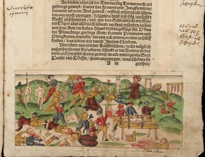 Atrocités russes en Livonie en 1578. De la Sammlung von Nachrichten de Johann Jakob Wick - Unbekannt