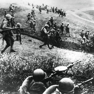 Troupes russes à la contre-attaque, région de Mozdok, Caucase du Nord, septembre 1942 - Unbekannt