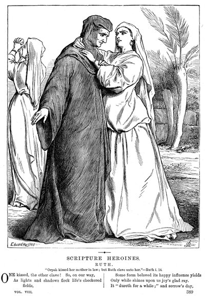 Ruth embrassant sa belle-mère, 1873 - Unbekannt