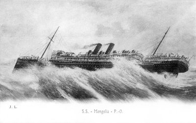 SS Mongolia dans une mer agitée, vers 1903-1917 - Unbekannt