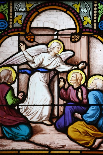 Cathédrale Saint-Corentin, Quimper Vitrail : apparition à Saint Pierre, Quimper, France - Unbekannt