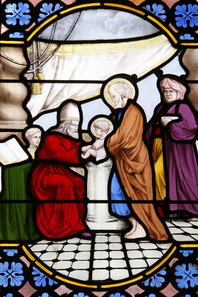 Cathédrale Saint-Corentin, Quimper Vitrail : Circoncision de Jésus, Quimper, France - Unbekannt