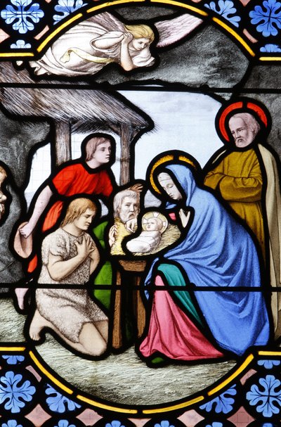 Cathédrale Saint-Corentin, Quimper Vitrail : adoration des bergers, Quimper, France - Unbekannt