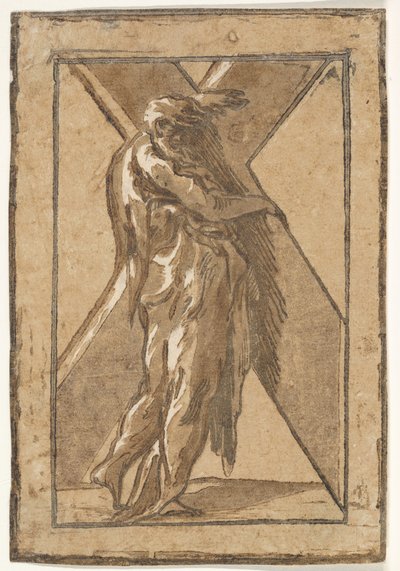 Saint André tenant une grande croix (de la série des Douze Apôtres) - Unbekannt