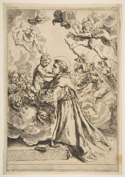 Saint Antoine de Padoue adorant l