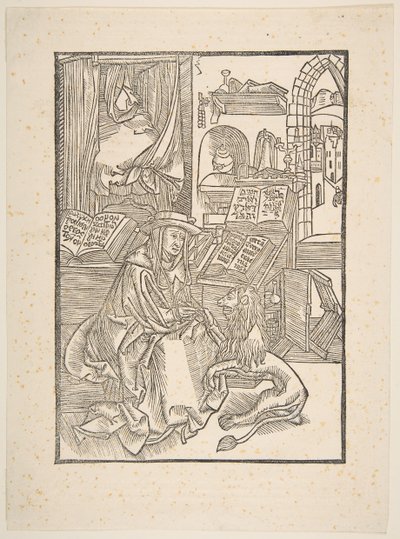 Saint Jérôme extrayant une épine de la patte du lion, Lyon, copie de 1508 - Unbekannt