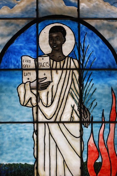 Saint Kiriwawanvu représenté sur vitrail, Lomé, Togo - Unbekannt