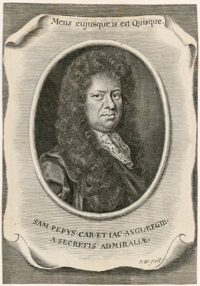 Samuel Pepys, greffier anglais des actes du Navy Board et diariste, 1666 - Unbekannt