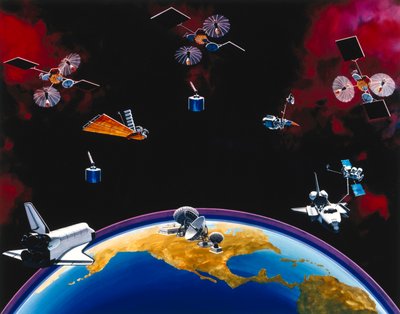 Satellites, Communication, constellation TDRSS et station au sol, USA - Unbekannt