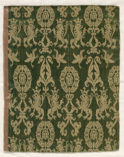 Fragment de satin, 15e-16e siècle - Unbekannt