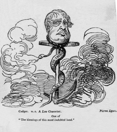 Caricature satirique du prince régent, vers 1820 - Unbekannt