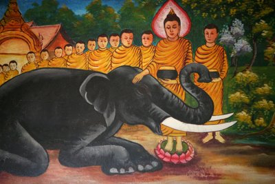 Scène de la vie du Bouddha Vientiane Laos - Unbekannt