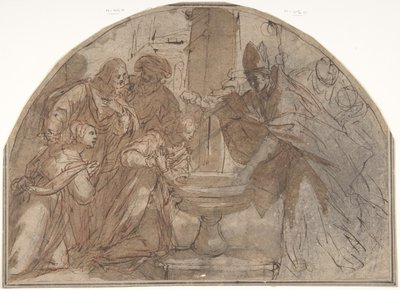 Scène de baptême d
