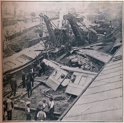 Scène de la terrible catastrophe ferroviaire à Salisbury, 1906 - Unbekannt