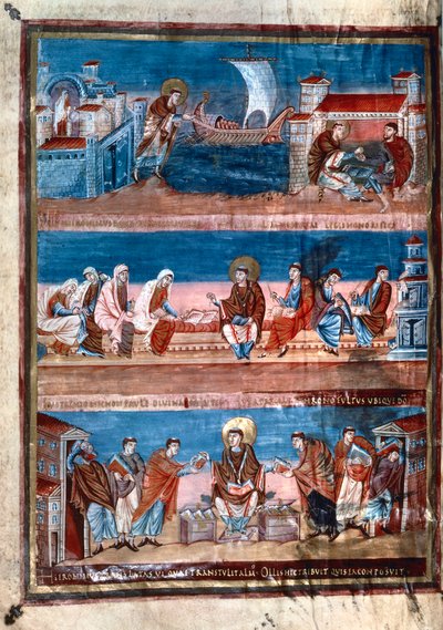 Scènes de la vie de Saint Jérôme, de la Bible de Charles le Chauve, 9ème siècle - Unbekannt