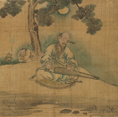 Érudit jouant du qin, 1800s - Unbekannt