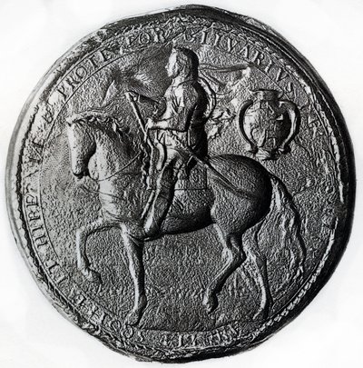 Sceau du Protectorat avec Oliver Cromwell à cheval, 17e siècle, 1899 - Unbekannt