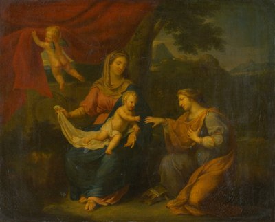 Madone assise avec Sainte Catherine - Unbekannt