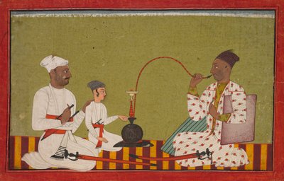 Prince assis fumant un hookah, vers 1710-1715 - Unbekannt