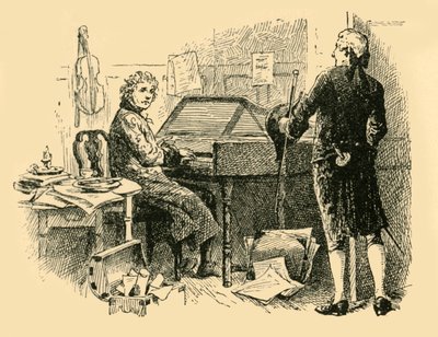 Assis devant un vieux piano usé, 1907 - Unbekannt