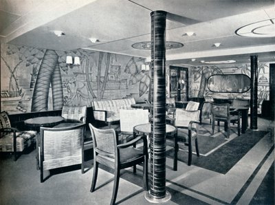 Salle de fumeurs de deuxième classe à bord du Victoria, 1931 - Unbekannt