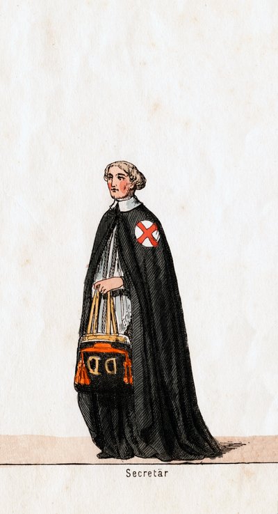 Secrétaire, costume pour la pièce de Shakespeare, Henry VIII, 19ème siècle - Unbekannt