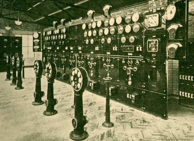 Section de tableau de commande dans la centrale électrique, Metropolitan Railway, 1930 - Unbekannt