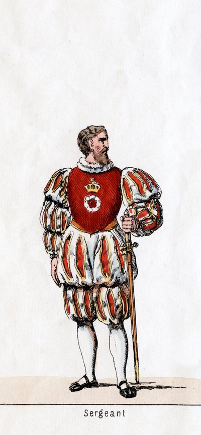 Sergent, costume pour la pièce de Shakespeare, Henry VIII, 19ème siècle - Unbekannt